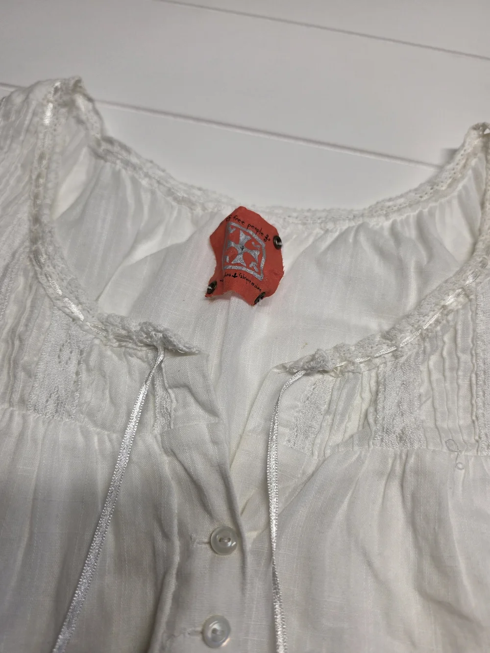 Free People Day Dreamer Eyelet Tank Top White Size 4 (SMALL) 100%Cotton!